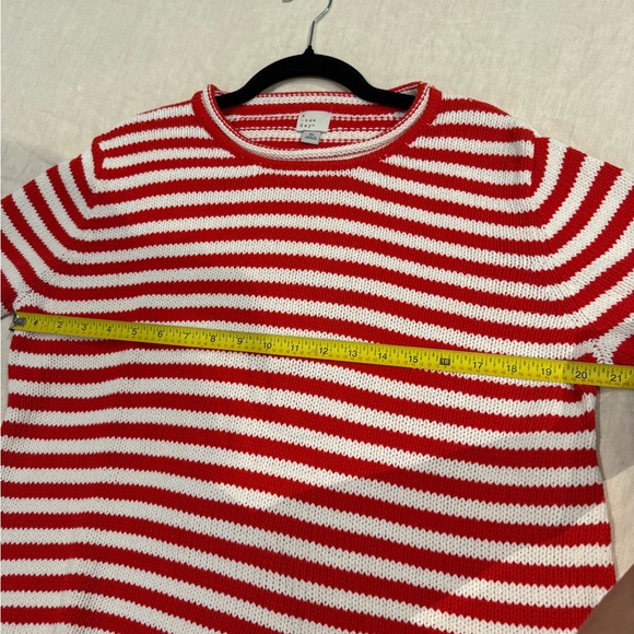 A New Day 100% Cotton Red and White Striped Sweater - Picture 5 of 5